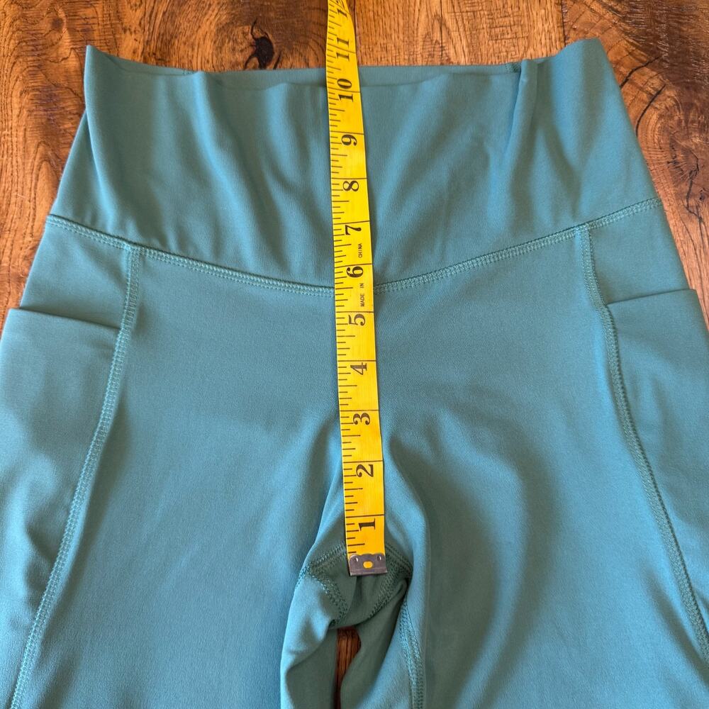 Member's Mark Flare Yoga Pants High Rise Stretch Slash Pockets Sage Green XS - Picture 4 of 6